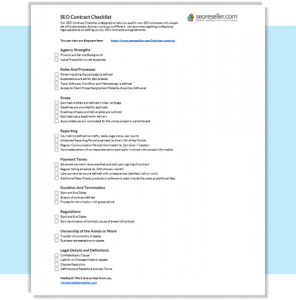 SEO Contract Checklist