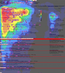 Google search results heatmap