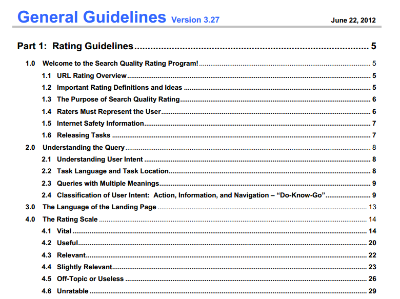 Google Guideline Handbook