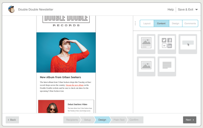 Mailchimp features responsive designs that display well on both desktop and mobile