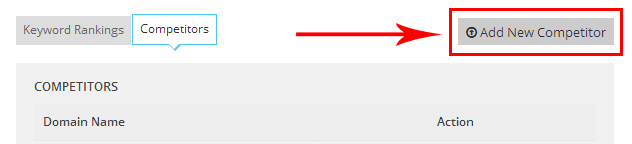 The “Add New Competitor” button lets you add up to three competitors for tracking. The “Add New Competitor” button lets you add up to three competitors for tracking.