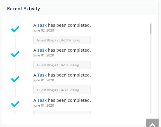 Track tasks and activities