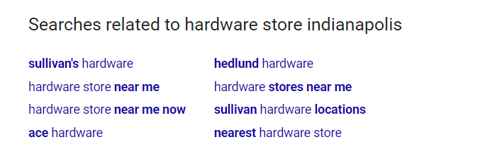 Related Searches for Local SEO Keywords