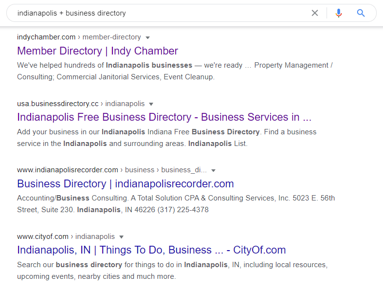 Search for Local Business Directory