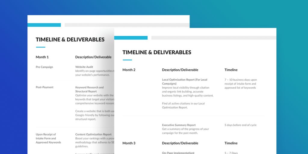 timeline proposal builder