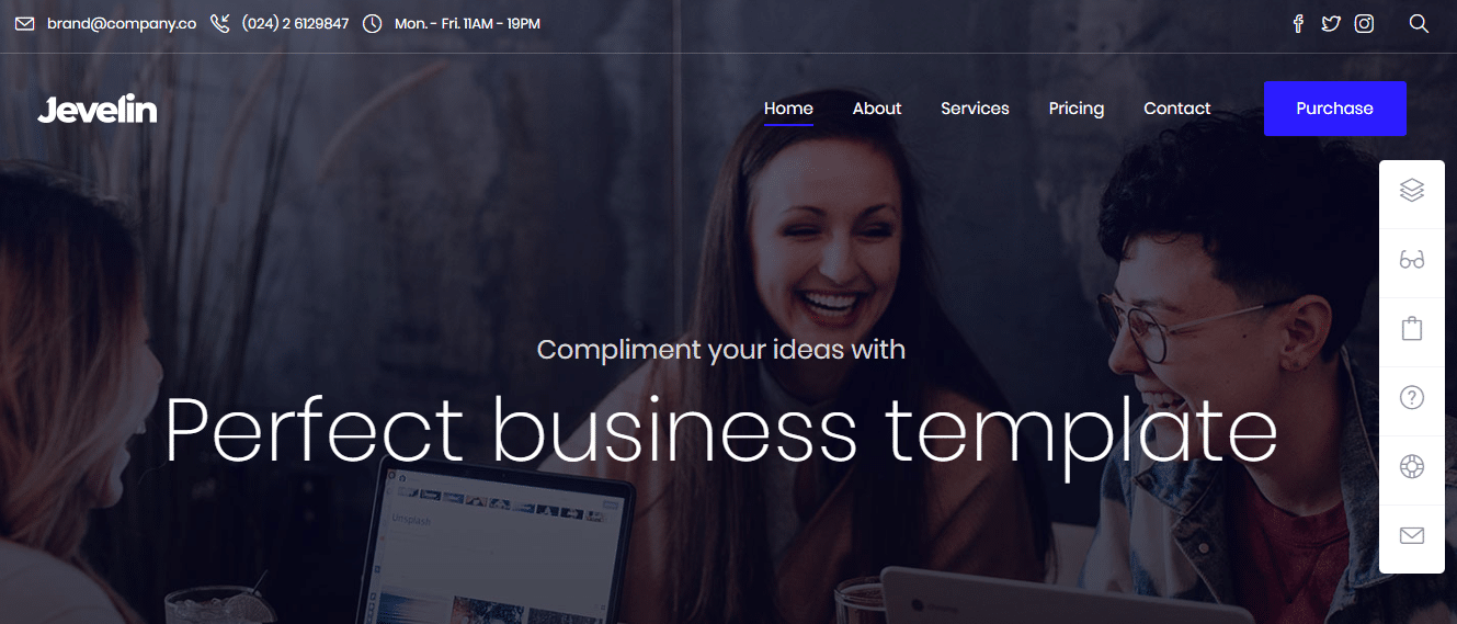 Jevelin Small Business WordPress Theme